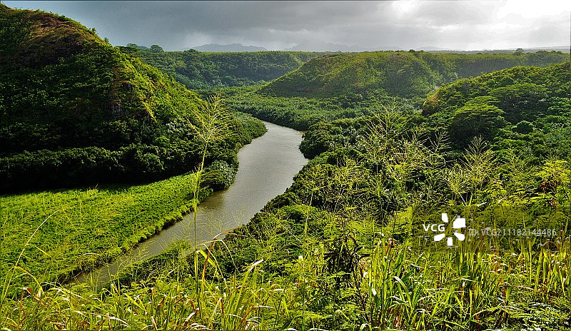 夏威夷可爱岛威陆亚河图片素材