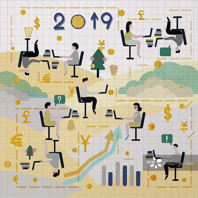 奋斗的2019图片素材