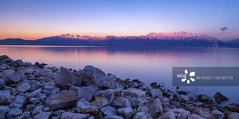 犹他湖倒影II图片素材