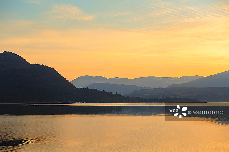 舒斯瓦普湖的日落图片素材