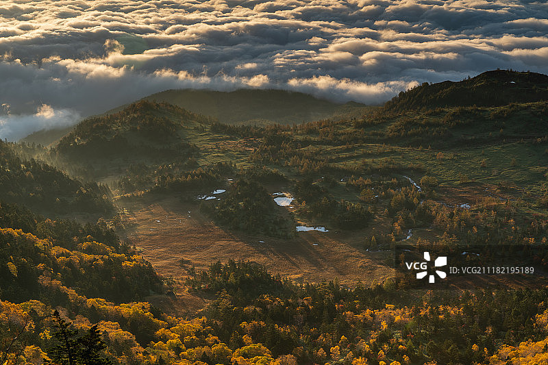 滋贺东部日出图片素材