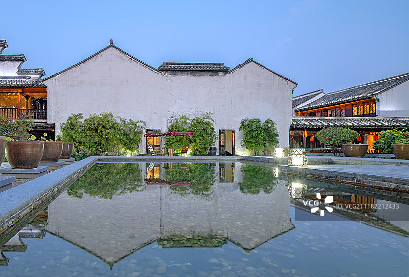 浙江嘉兴市月河街图片素材