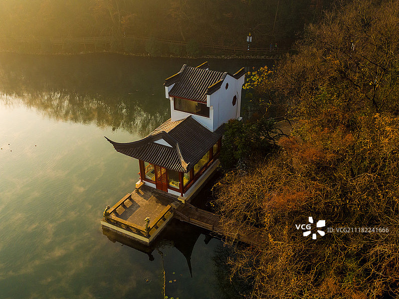 南京老山珍珠泉风光图片素材