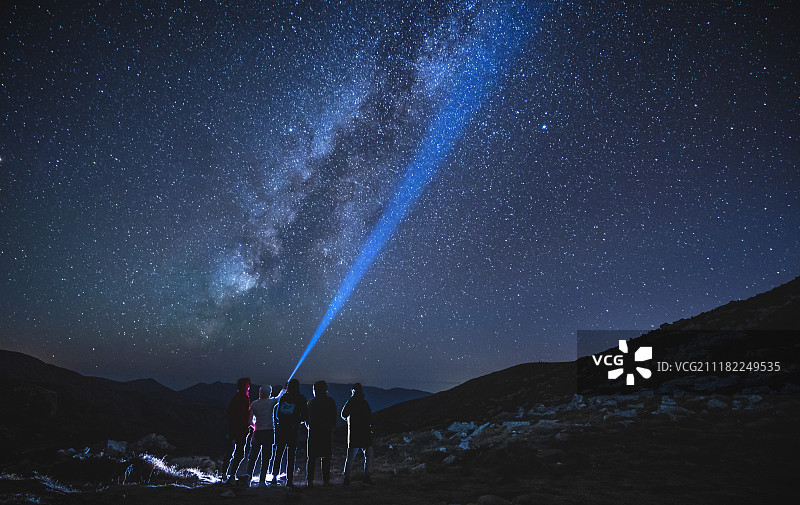 陕西西安太白山星空图片素材