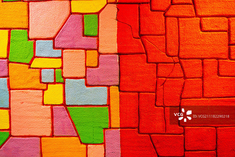 泰国色彩艳丽的墙图片素材