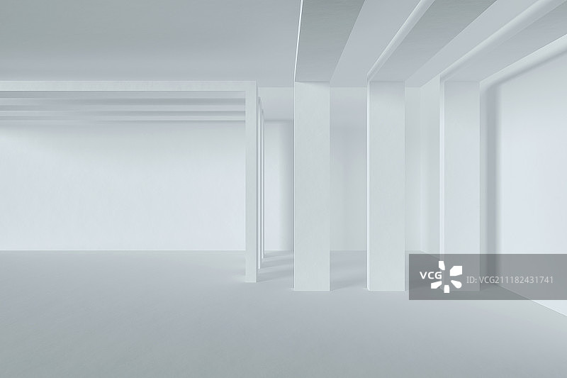 室内设计创意抽象建筑背景。三维渲染渲染图片素材