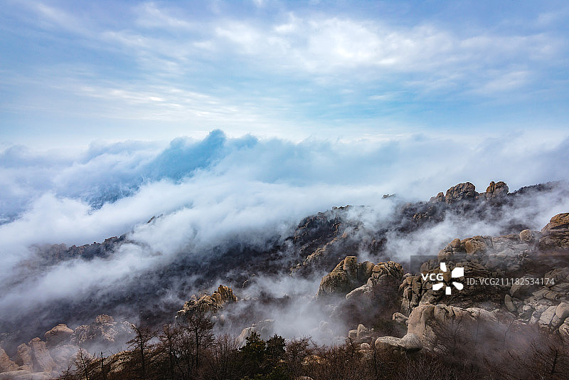青岛崂山云海图片素材