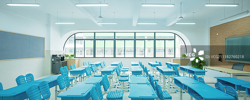 现代的中小学教室图片素材