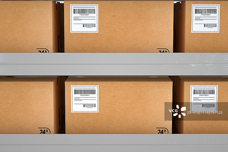纸箱包装和标签图片素材
