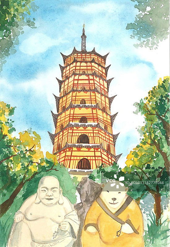 江苏苏州北寺塔图片素材