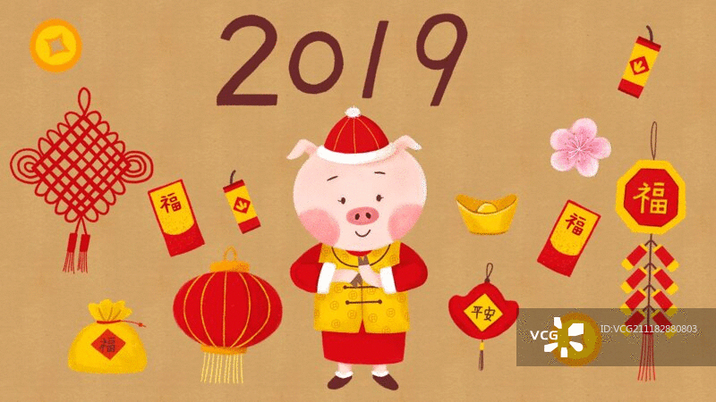 2019猪年新年图片素材
