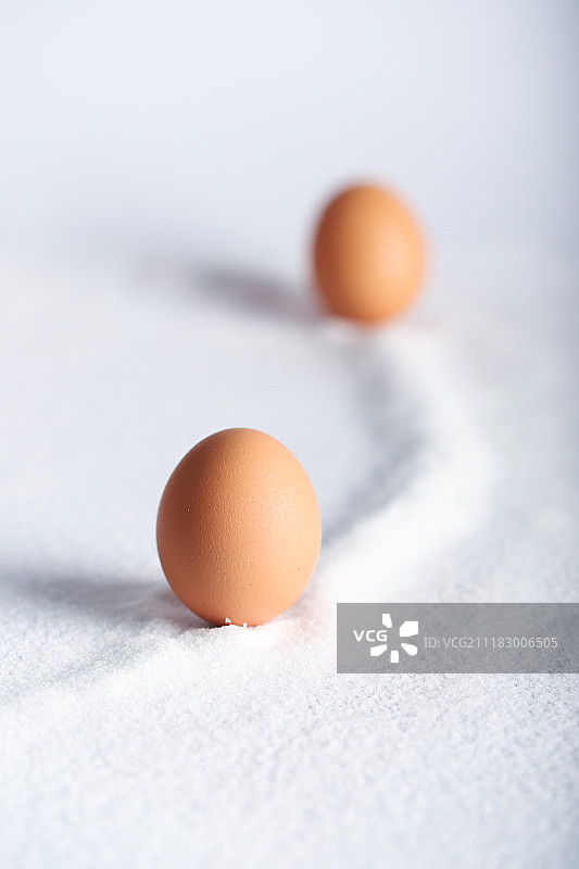 影棚内拍摄鸡蛋图片素材