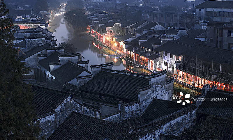 浙江省湖州市南浔古镇百间楼民居风光图片素材