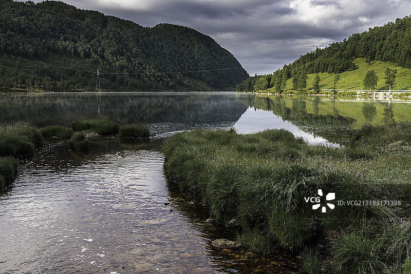 Hammersmarkvatnet的清晨图片素材