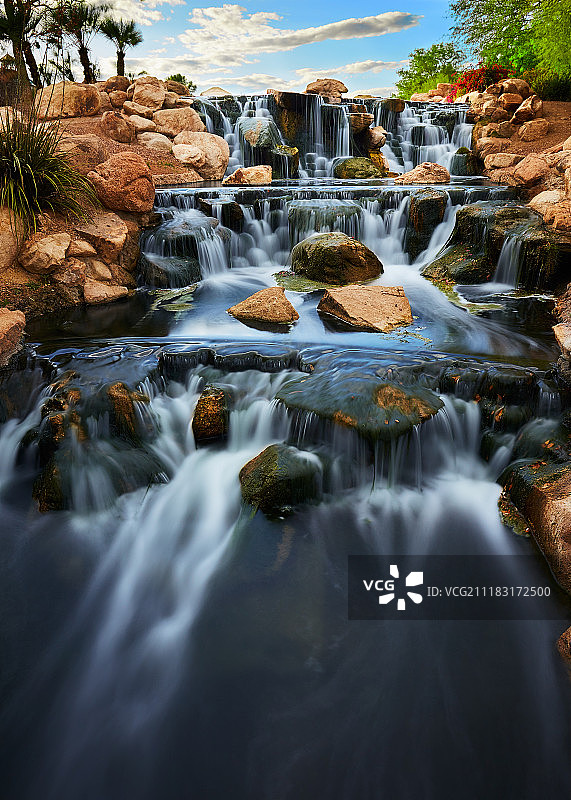 赞歌公园三重瀑布图片素材