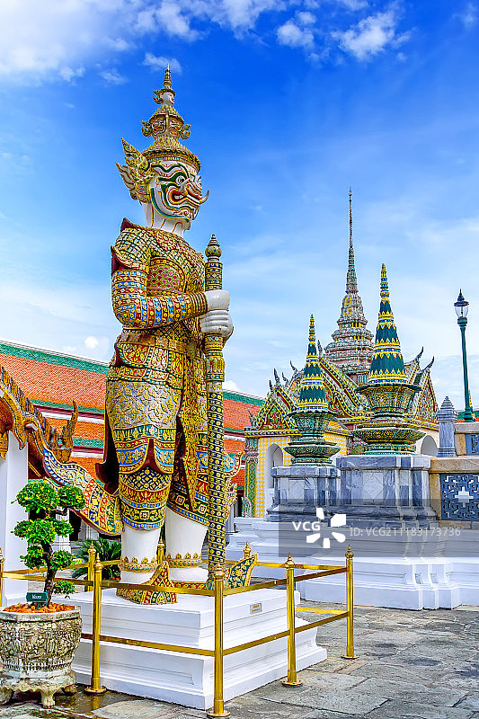 曼谷玉佛寺的恶魔守护者图片素材