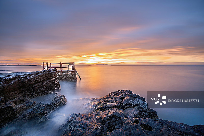 都柏林波特马诺克日出前的几秒图片素材