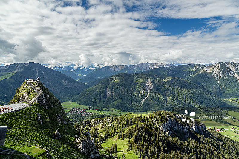 从温德尔施泰因山俯瞰巴伐利亚州图片素材