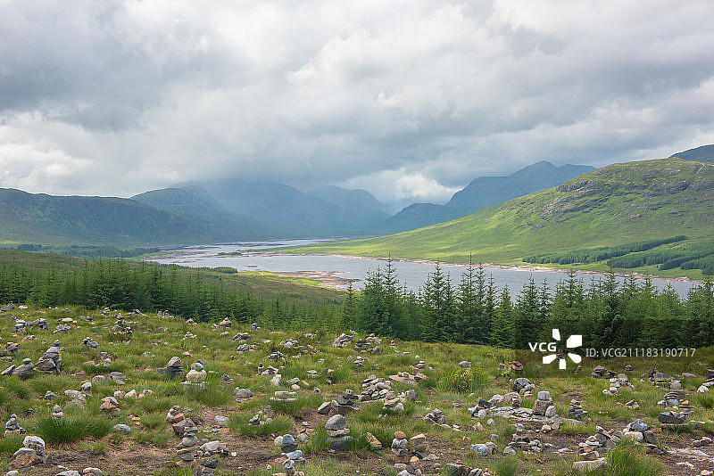 沿A87公路的洛伊恩湖图片素材