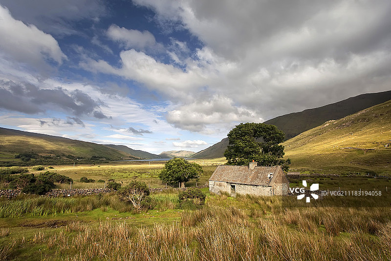 爱尔兰康尼马拉的旧农舍图片素材