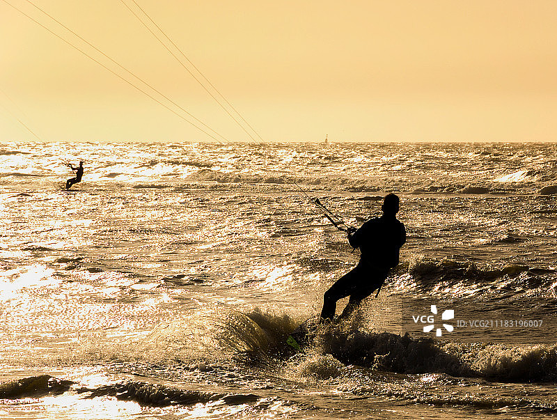 北海风筝冲浪图片素材