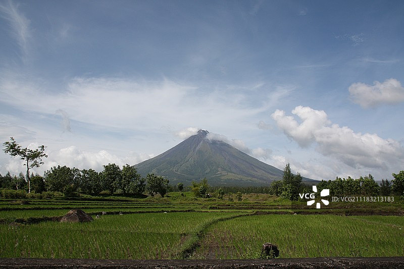 雄伟的马荣火山图片素材