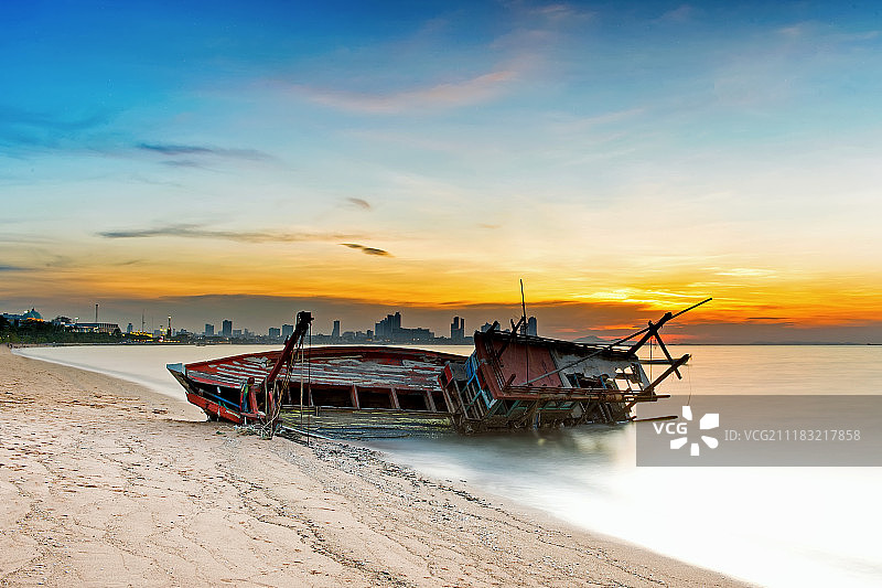 芭堤雅船只相撞事件图片素材