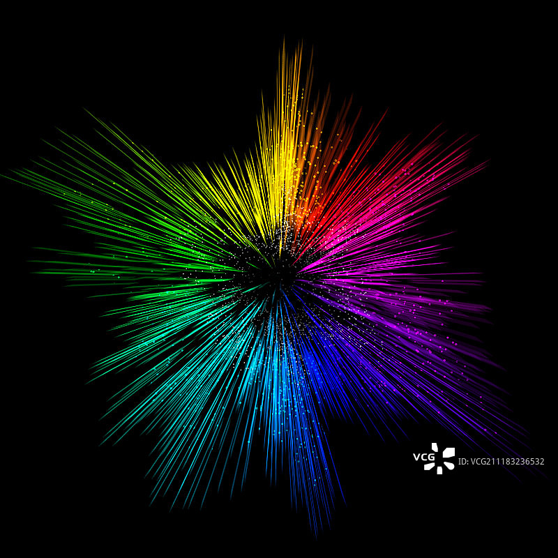色彩斑斓的爆炸效果图片素材