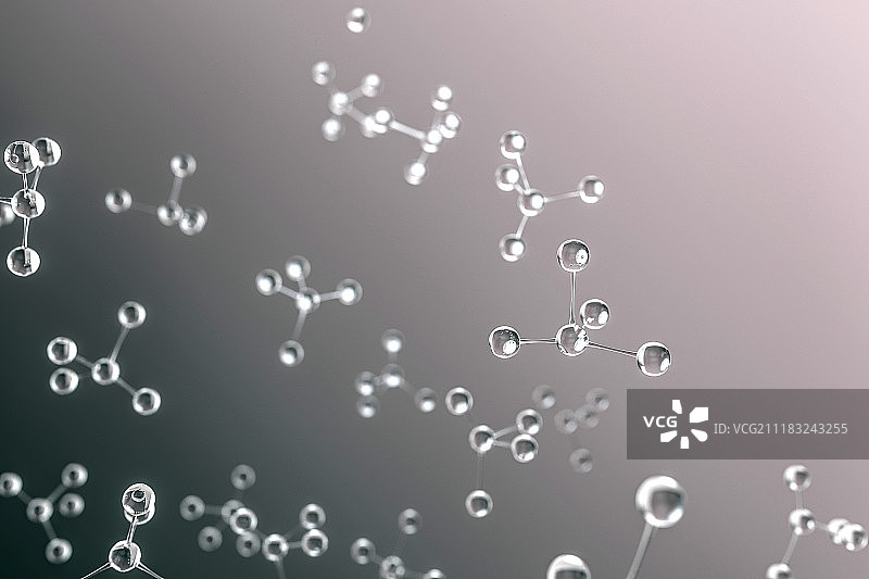 3D抽象分子链接图片素材