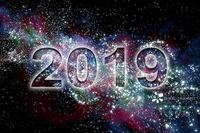2019猪年新年春节银河图片素材