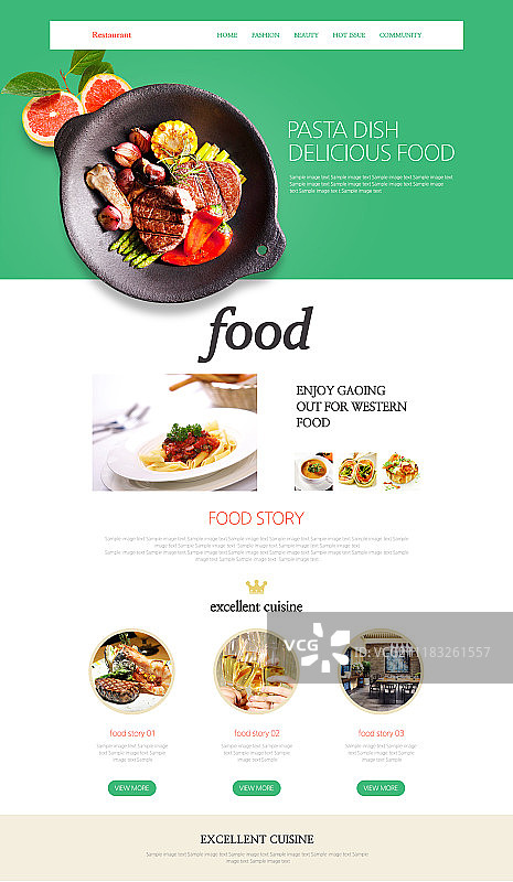 自然风格网页模板图片素材