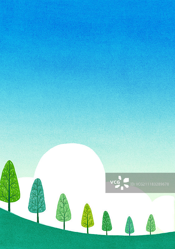 风景插画图片素材