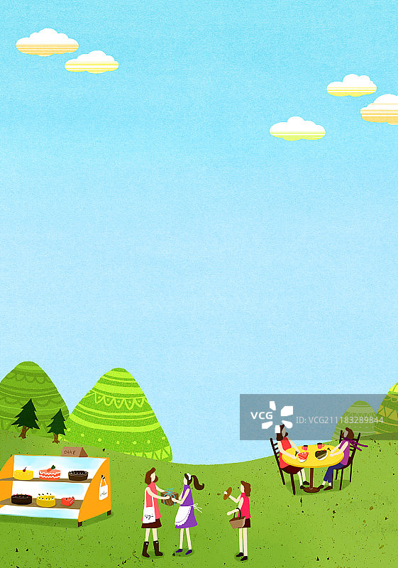 风景插画图片素材