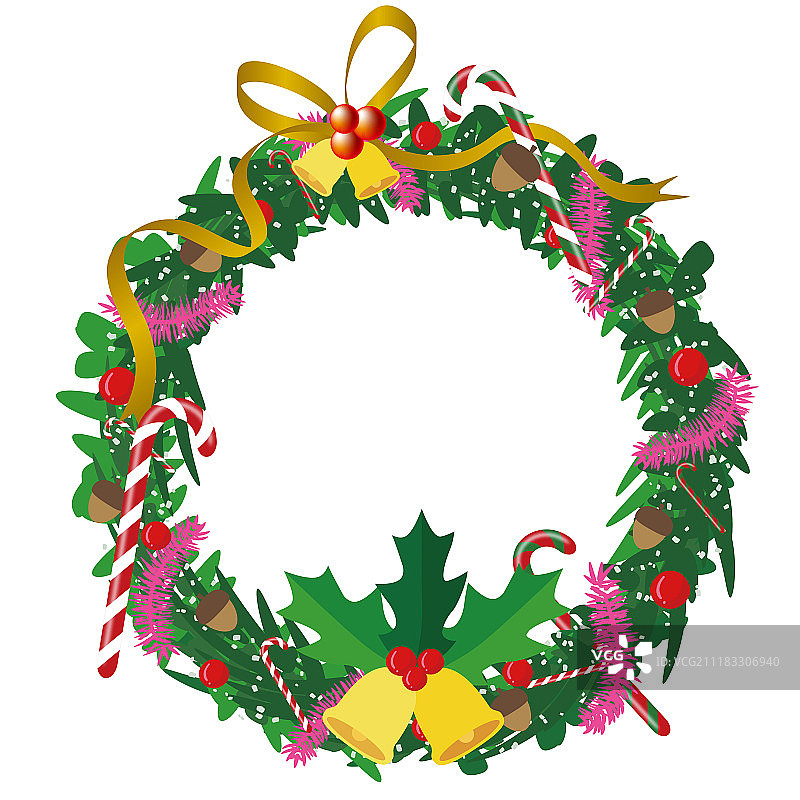 漂亮的圣诞花圈图片素材