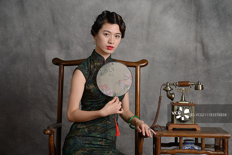 复古名媛图图片素材