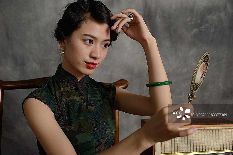 复古名媛图图片素材