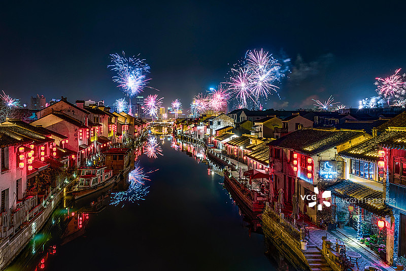 夜景烟花图片素材