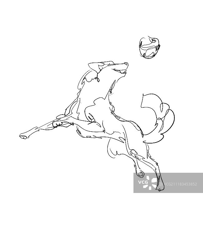 飞跃狗年白背景版本图片素材