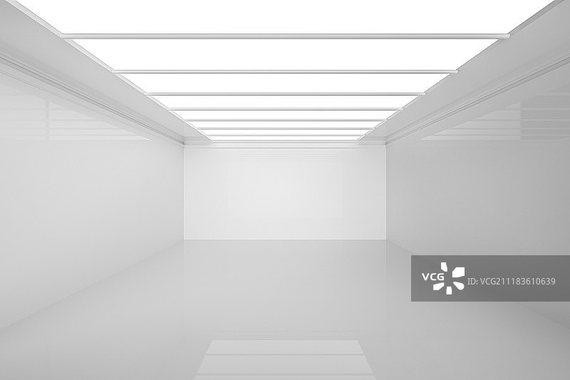 白色3D展览厅 商务图片素材