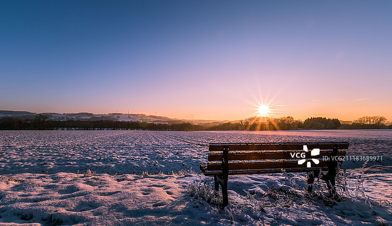 冬天日落图片素材