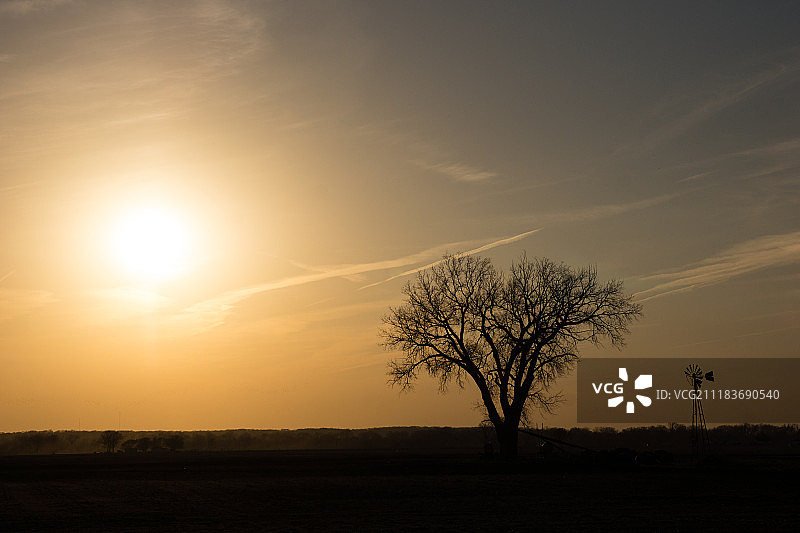 爱荷华州日落图片素材
