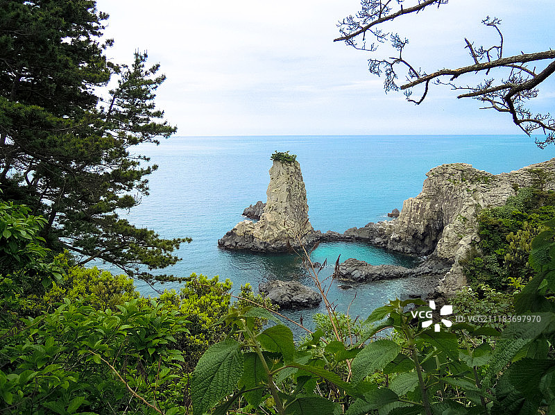 外岛孤石图片素材