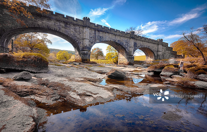 河流上的拱桥景观图片素材