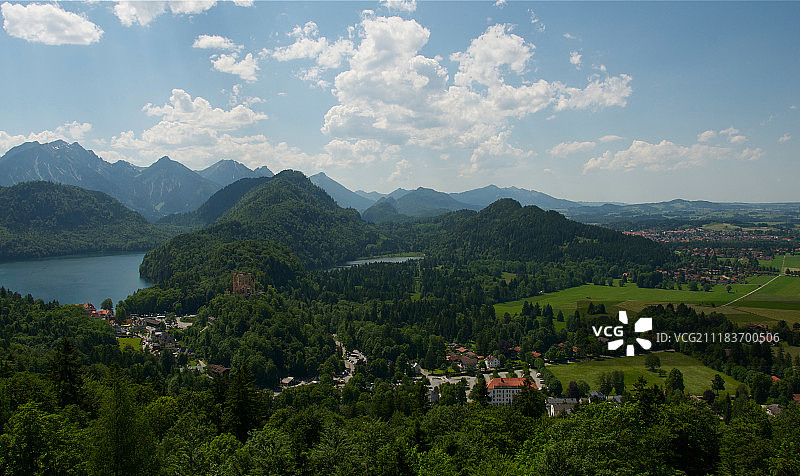德国施万高鸟瞰图图片素材