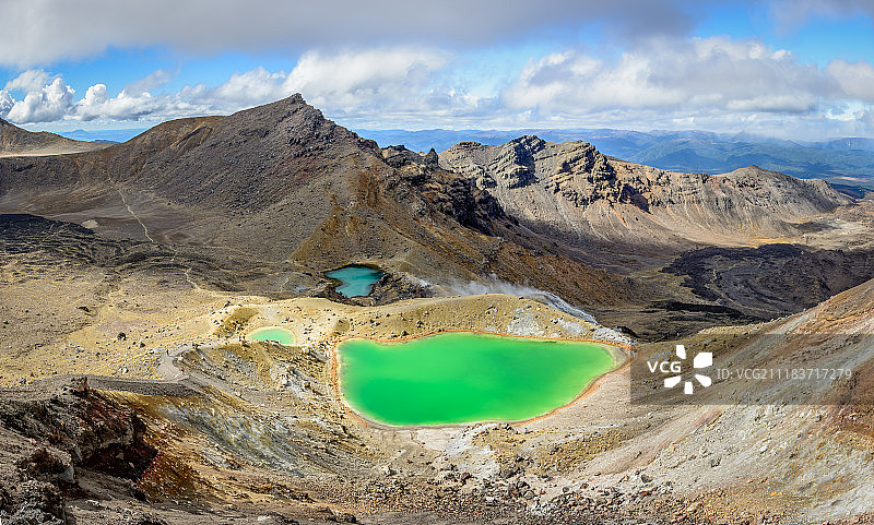 群山环绕的湖泊风景图片素材