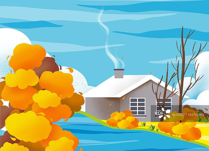 想念故乡炊烟图片素材