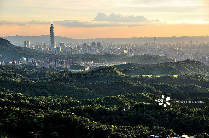 日出城市景观图片素材