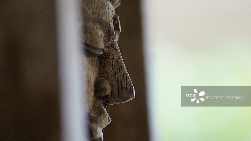 木制佛像特写图片素材