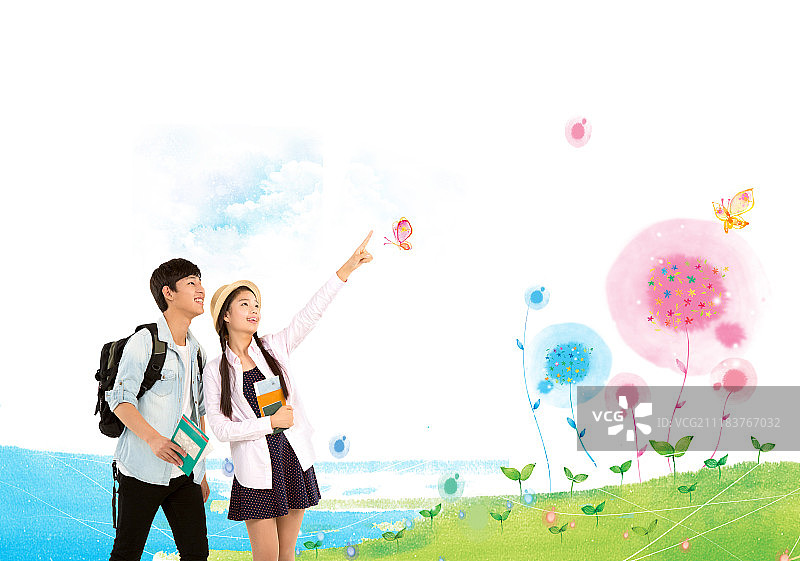 两个主题形象图片素材