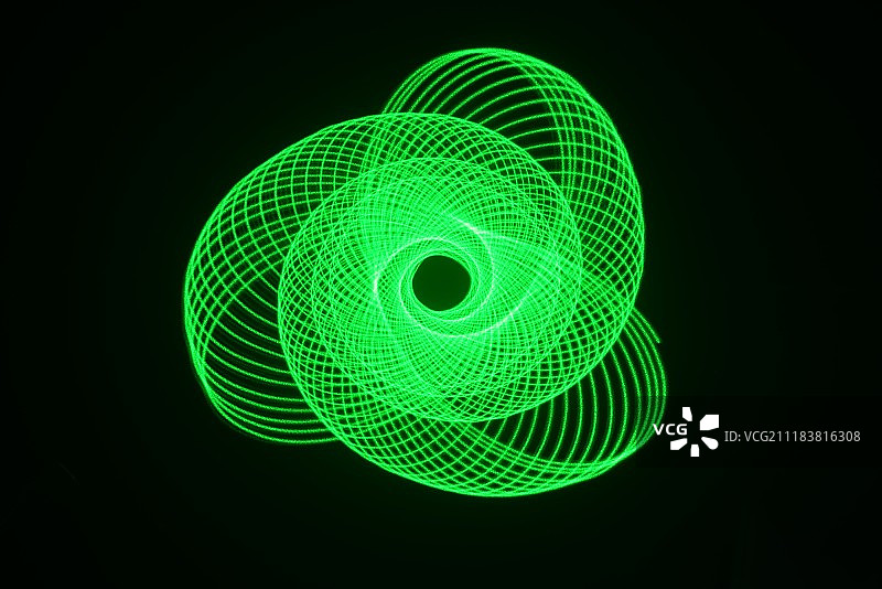 彩色光绘绿色激光创意空间图案图片素材